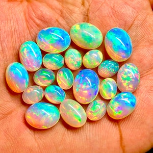 Ethiopian fire Opal Mix lot fire opal Cabochon top quality opal gemstone AAA Natural multi fire Opal cabochon for jewelry making use. image 3