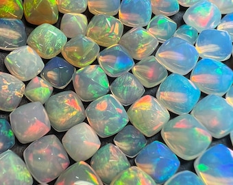 Ethiopian Multi Fire Sugarloaf Opal Calibrated cabochon Top Quality Natural fire Opal Cabochon Lot, Welo Opal Jewelry, Sugarloaf Cabochon.