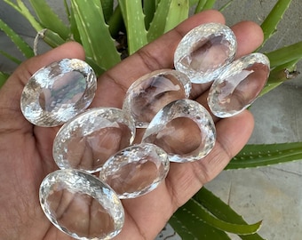 Crystal faceted gemstone lot, 20-80 Crt Average Size faceted crystal Gemstone mixed Shape lot jewelry making gemstone.