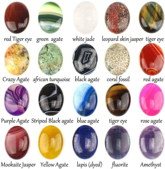 Mixed Gemstones Cabochon Beautiful Gems All Natural Mix Lot Jasper