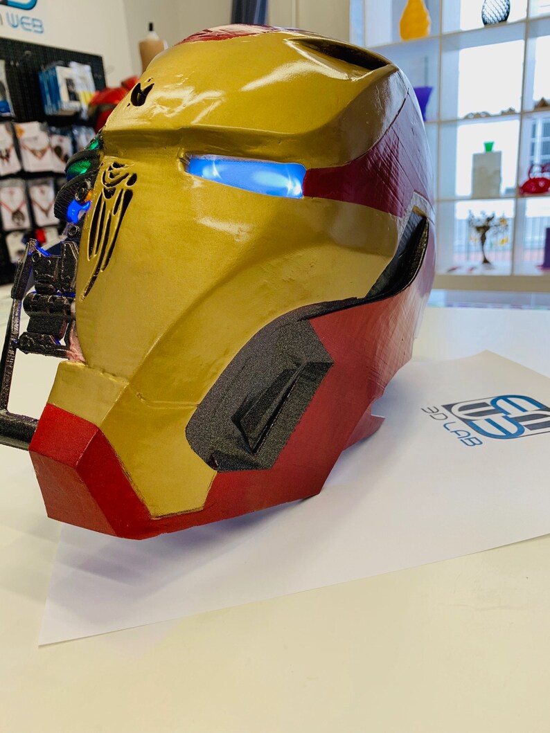 Replica helmet Iron Man Mark 50 version damaged Avengers End | Etsy