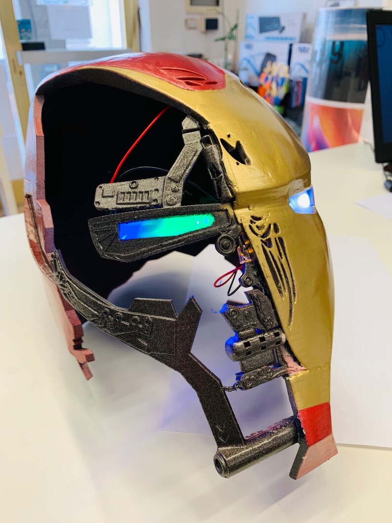 Replica helmet Iron Man Mark 50 version damaged Avengers End | Etsy