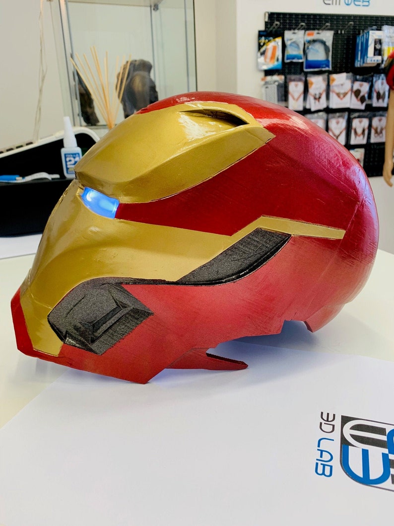 Replica helmet Iron Man Mark 50 version damaged Avengers End | Etsy