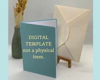 Blank Greeting Card SVG Template, 5x7 with Envelope (Digital Download)