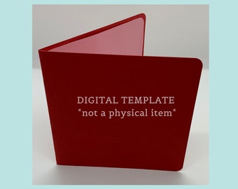 Square Greeting Card SVG Template with Envelope (Digital Download)