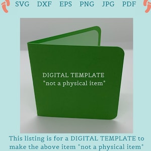 May include: A digital template for a green card with rounded corners. The text "DIGITAL TEMPLATE *not a physical item*" is printed on the card.