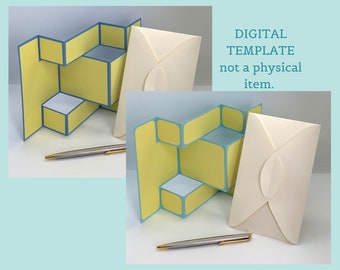 Tri-Fold Shutter Card SVG Template – 3.6x6 inch, Cricut Ready (Digital Download)