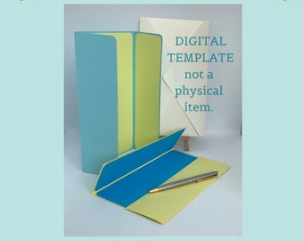 Centre Gate Fold Card SVG Template – 5x8.5 inch with Envelope (Digital Download)