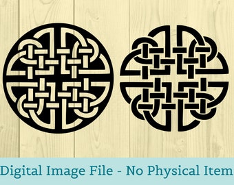 Celtic knot circle SVG - Celtic decal - svg stencil - ornamental knot design - cricut or silhouette compatible files