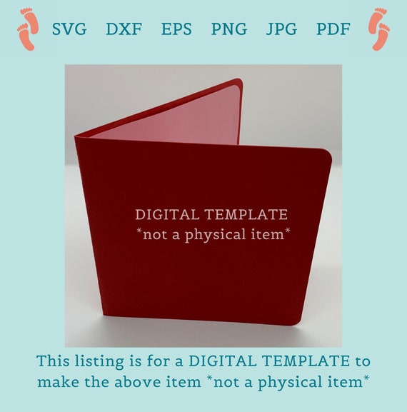 Medium Square Greeting Card Blank Svg 4 75x4 75 Inches With Etsy