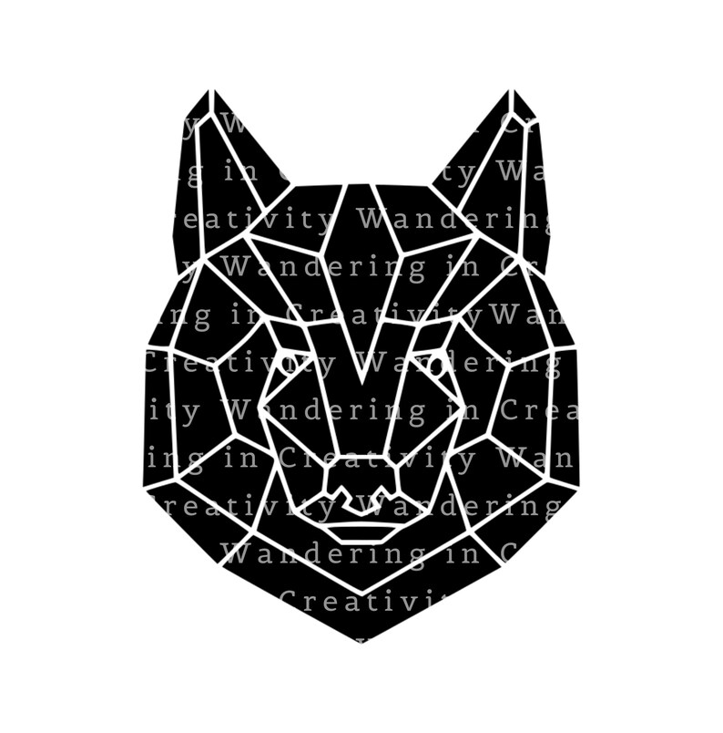 Download Wolf head geometric SVG Wolf SVG animal head design | Etsy
