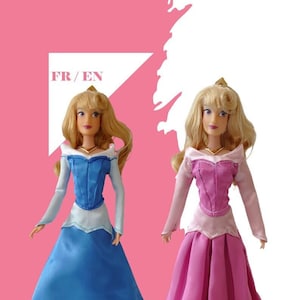 Dress pattern inspired by Aurore for doll