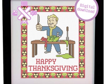 Happy Thanksgiving From Vault 111 - Cross Stitch Pattern