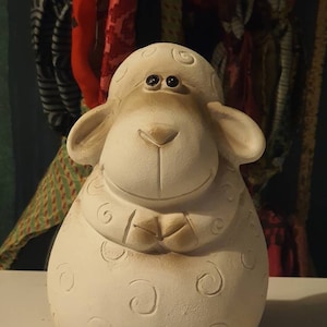 Latex Mould to make this Cute Comical Sheep Ornament Mold for Plaster or Concrete Home or Garden