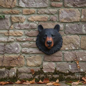 3D Bear Head Plaque Latex Mold: Plaster & Concrete Wall Art