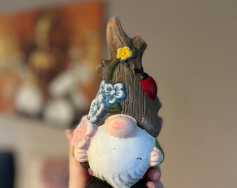 Latex Rubber Mould to make this Woodland Gnome Ornament Yard Art Statue Mold for Concrete or Plaster