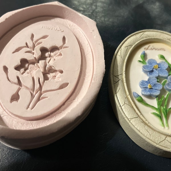 Stampo in silicone per fiori di lino Linum perfetto per resina, sapone o jesmonite