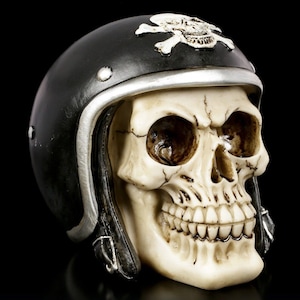 Biker Skull Ornament Latex Mold: Concrete, Plaster Casting