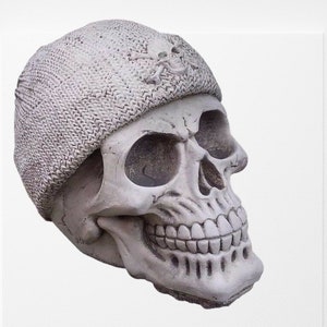 Latex Mould for Beanie Skull Ornament: Concrete, Plaster Mold