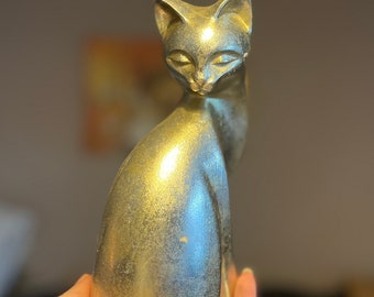 Molde de látex para adorno de gato Art Déco: hormigón, yeso, jabón