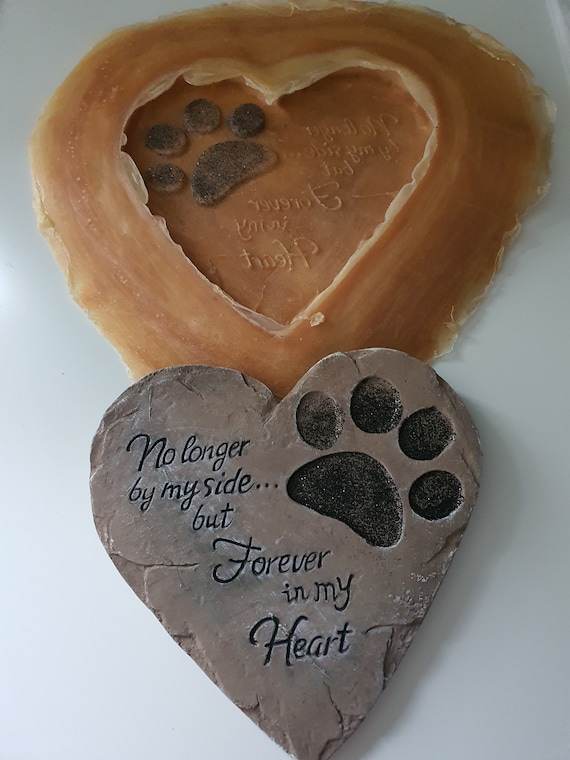 Latex Mould To Make Heart Shaped Memorial Pet Plaque Ornament, 