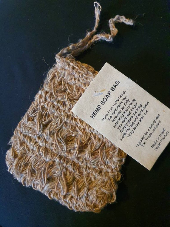 Hemp Soap Saver Bag Handmade in Nepal Vegan Product Etsy