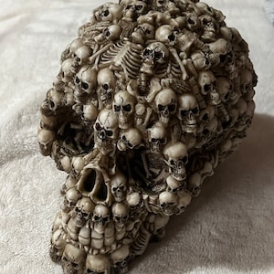 Skull Latex Mould to create this Skull Halloween Ornament, Mold for Concrete or Plaster