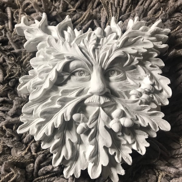 Best Selling Thorn, Latex Mould to create this Green Man Plaque, Treeface, Fantasy Mold for Plaster or Concrete