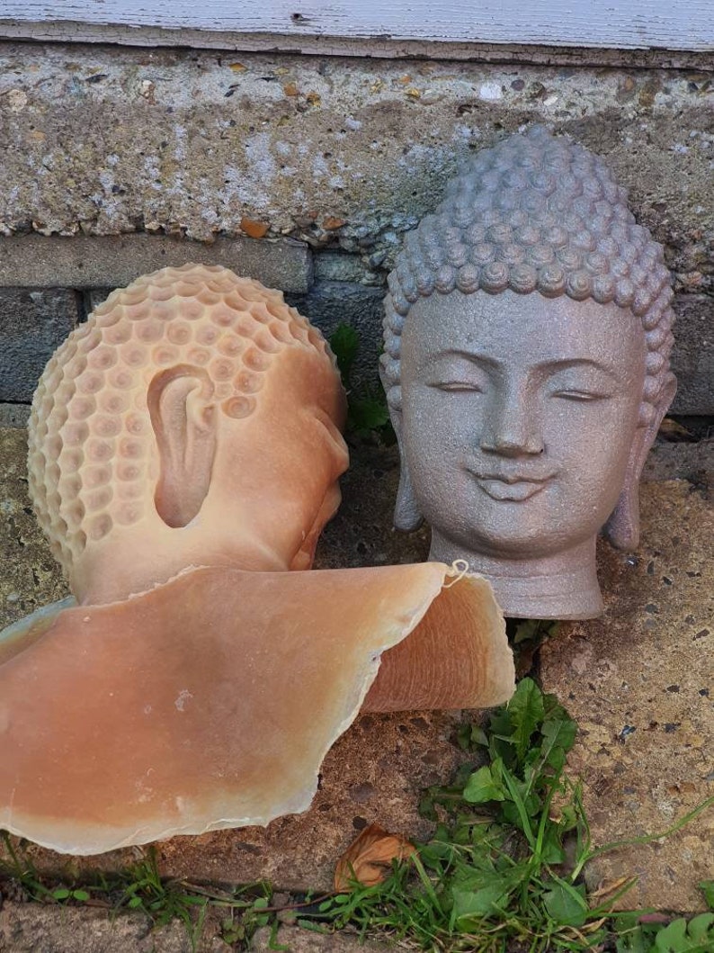 Buddha Head Mold Hand Brushed Latex Mould for Plaster or Etsy