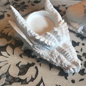 Dragon Head Tealight Holder Latex Mold: Concrete, Plaster, Resin Casting