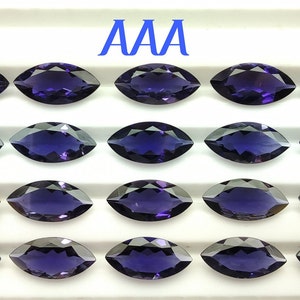 6×12 mm Natürlicher Iolith facettierter Marquise Form loser Edelstein Top VVS Qualität AAA+ violet blau Iolith 6×12 mm Marquise Form Edelstein