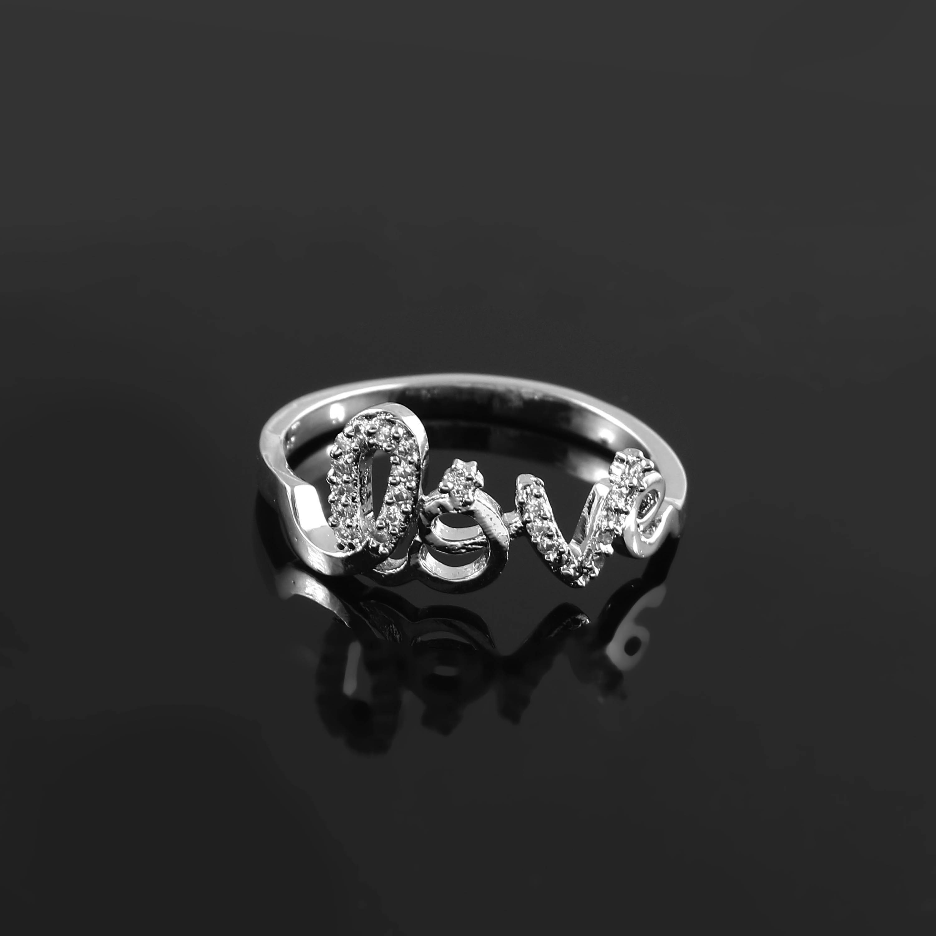 10kt initial letter yellow gold diamond ring by rafaela jewelry