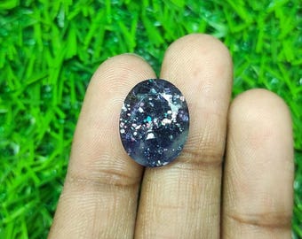 レア　高品質　アイオライトブラッドショットサンストーン　大きめロングイ　龍亀 マルチカラー ブラッドショット アイオライト サンストーン、4.9 CTS