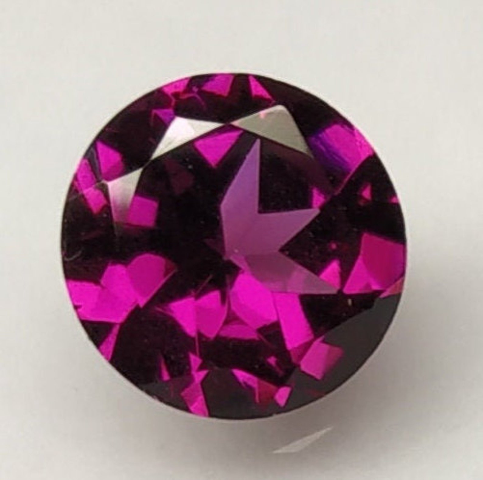 Natural Purple Rhodolite Faceted Round Shape Loose Etsy