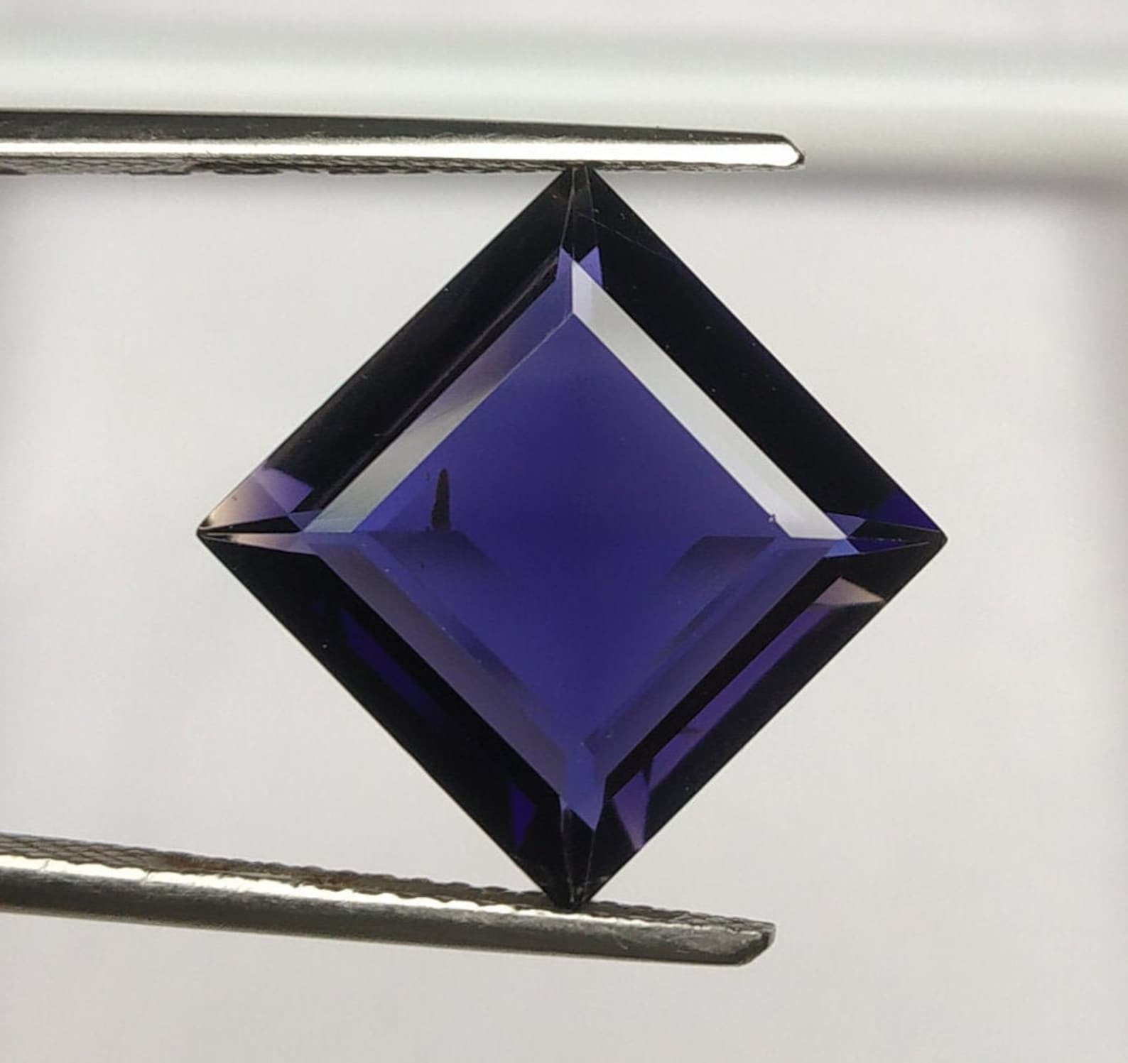 Natural Iolite faceted Square shape gemstone VVS quality 5.65 Etsy