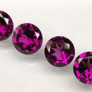 Natural purple Rhodolite garnet faceted Round shape loose gemstone 5×5 mm VVS quality AAA+ purple color Rhodolite round shape loose gemstone