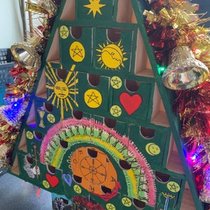 Tarot Advent Calendar Christmas Tree With Affirmation Intention Tarot Advent Calendar Christmas Tree With Affirmation Intention