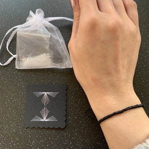 PAQUETE de Manifestación Removedor de Magia Negra Elimina Maldiciones, Hechizos y Maleficios (Brazalete de Atar, Bolsa y Tarjeta de Intención) Comienza a funcionar de inmediato