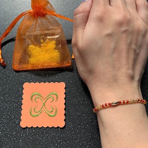 Fuerza y confianza que manifiesta BUNDLE (pulsera de corbata, bolsa y tarjeta de intención) comienza a funcionar de inmediato