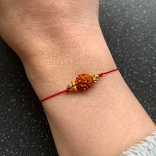 EXTREMELY Lucky Rudraksha Intention Tie Bracelet for Protection, Wealth, Focus, Anxiety, Stability & Love