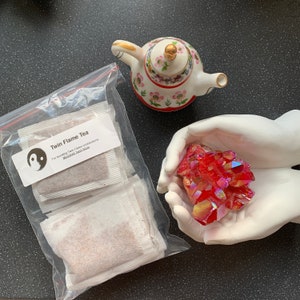 Twin Flame Tea 20 Herbal Teabags For Boosting Twin Flame Connections, Spiritual Health, Intention, Attraction, Natural Spiritual Tea Redbush
