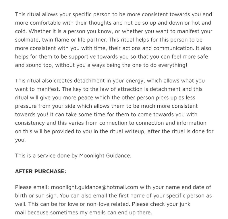 Support & Consistency From Your Person Ritual (DONE Within 12-24hrs) - Etsy