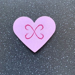 Twin Flame Union & Success Brodé à la main Intention Amour Cœur Manifeste Carte