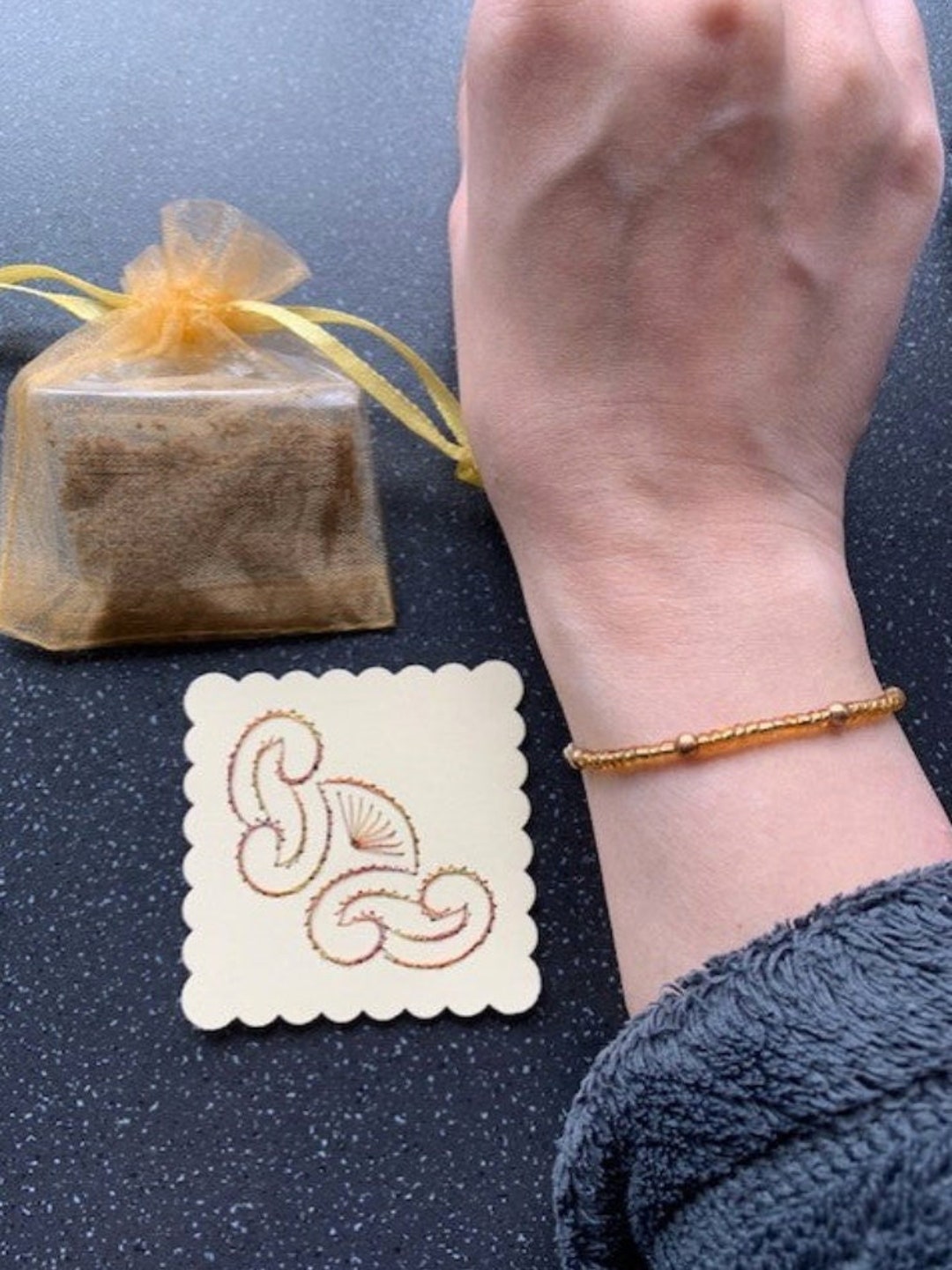 Finance, Wealth and Career BUNDLE tie Bracelet, Pouch and Intention