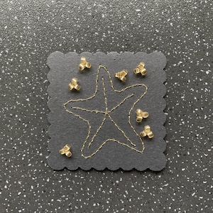 Manifest Your Wishes Star Beaded & Hand Embroidered Intention Card