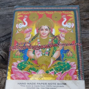 Hindu God + Goddess Notebook | Handmade Lokta Paper | Lakshmi Kali Shiva Ganesha | Journal Manifestation Diary |