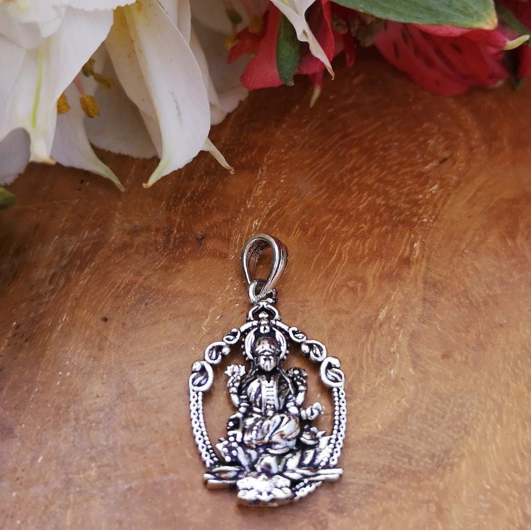 Small Lakshmi Goddess Pendant Necklace 