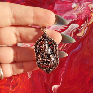 Shiva + Ganesha Pendant | Necklace Charm Silver Jewellery | Hindu God Lord Shiva | Spiritual | Puja Alter Meditation Devotion Ganesh |