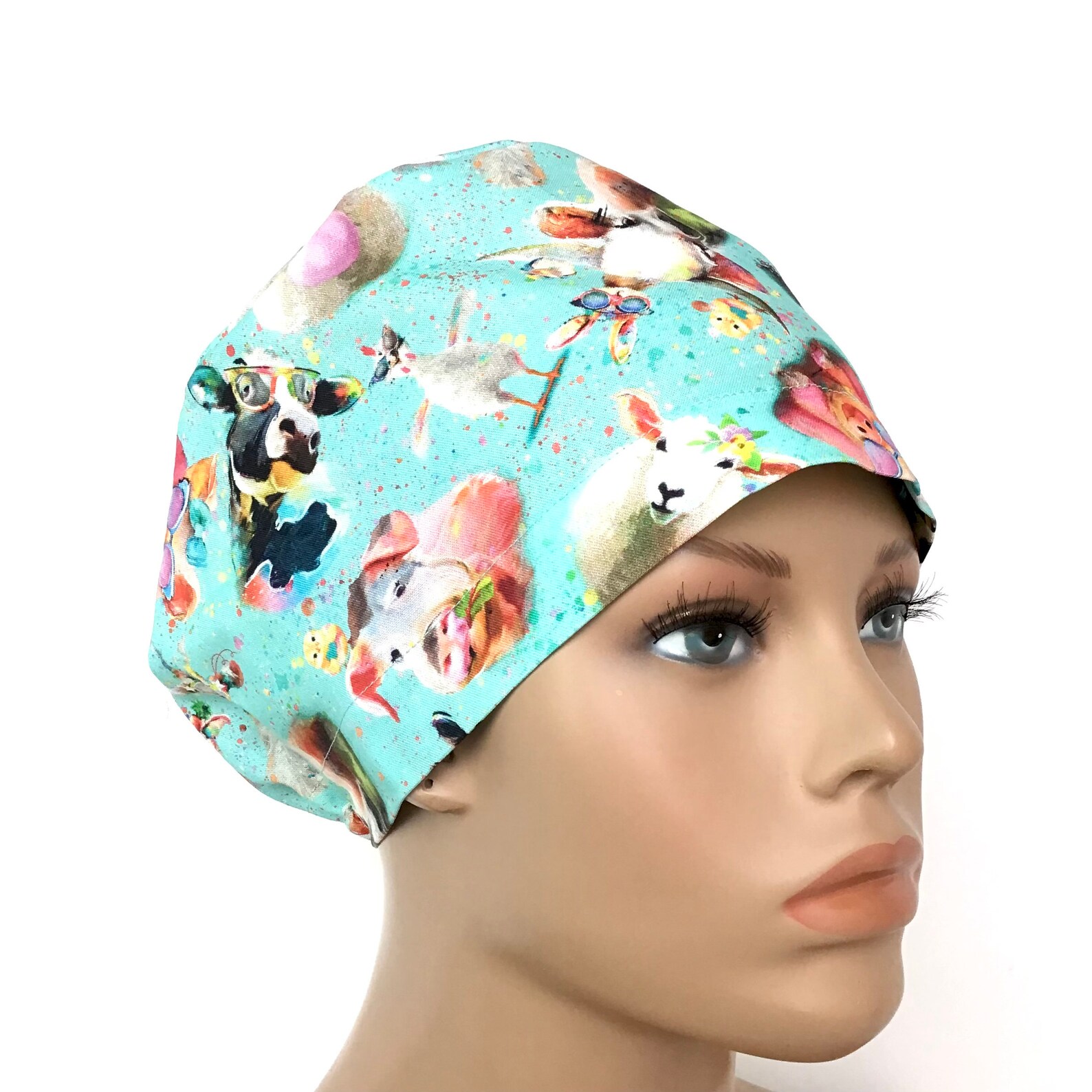 Funny Farm Animals Euro Scrub Cap/womens Scrub Cap/or Etsy