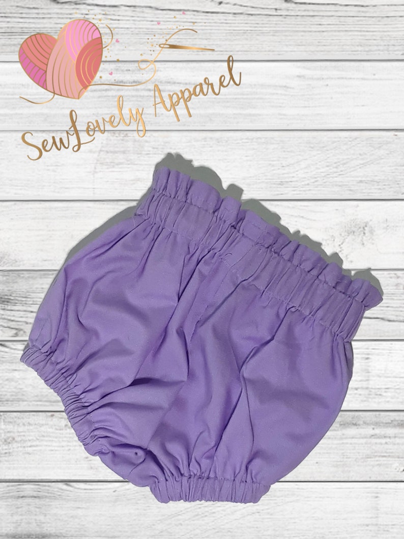 Infant Bloomers Toddler Bloomers Diaper Cover Spring Bloomers Purple High Waist Baby Bloomers with Matching Headband